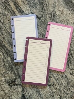 Levenger Pastel Blue, Pink & Purple Disc-To-Do Pages